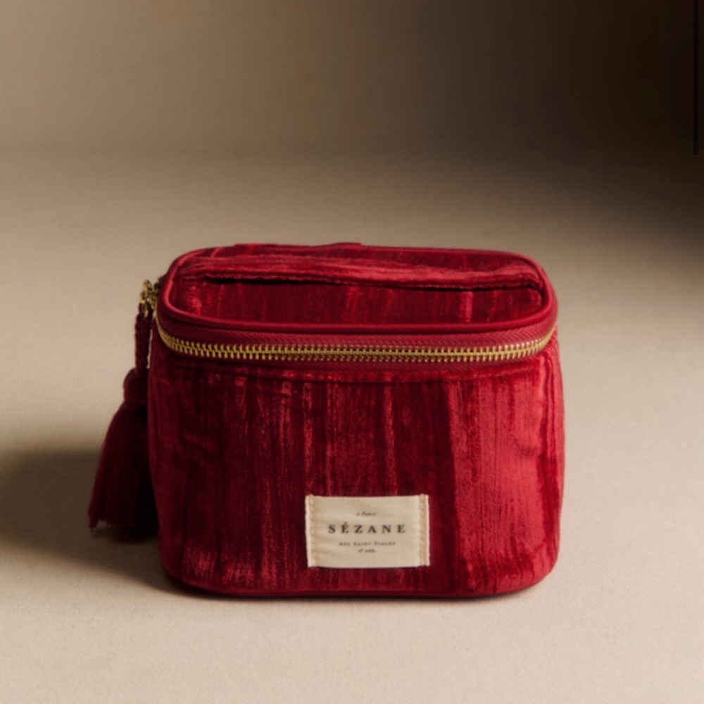 Sézane - MINI VANITY CASE CRUSHED VELVET